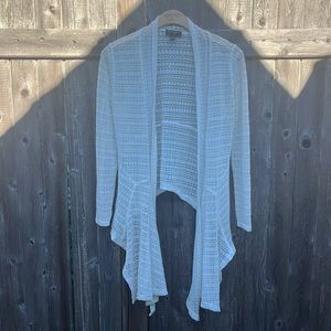 Jessica Simpson Ivory Open Front Boho Style Layering Light Cardigan Sweater,S